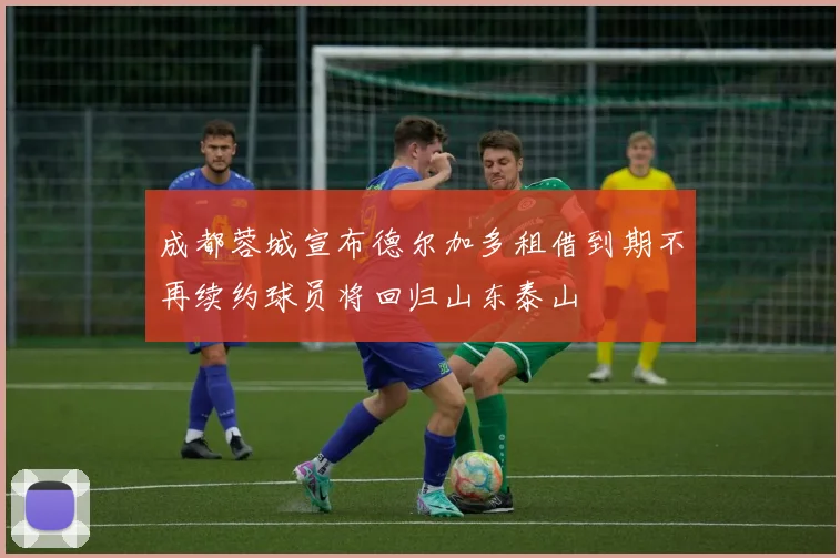 成都蓉城宣布德尔加多租借到期不再续约球员将回归山东泰山