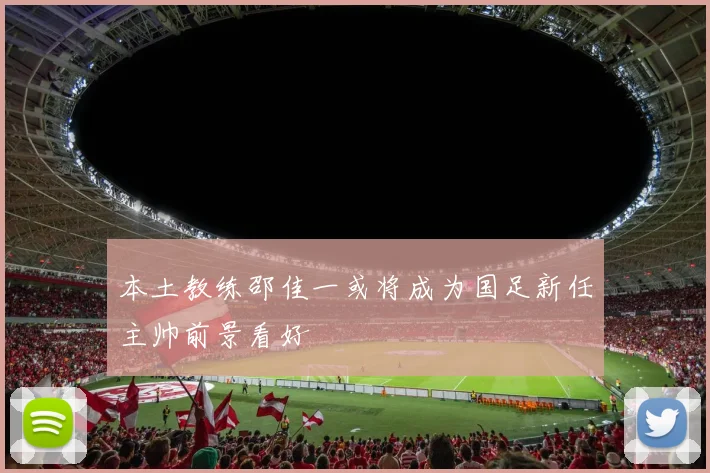 本土教练邵佳一或将成为国足新任主帅前景看好